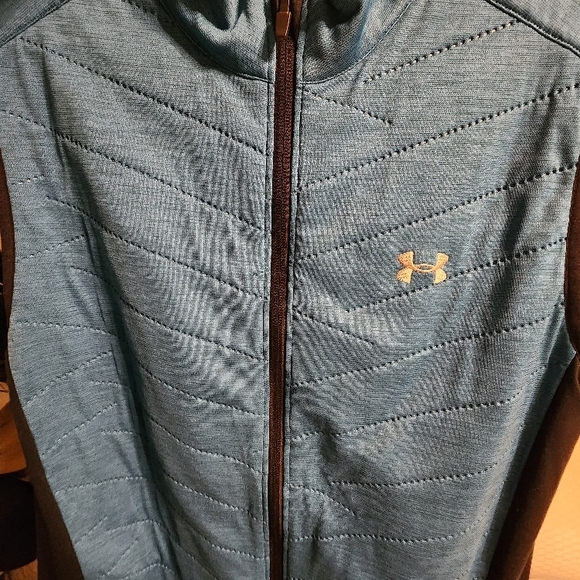 Men's Medium Under Armour Blue ColdGear Zipdown Vest ...M - Picture 2 of 6